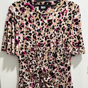 DKNY Women's Blouse size M Leopard print